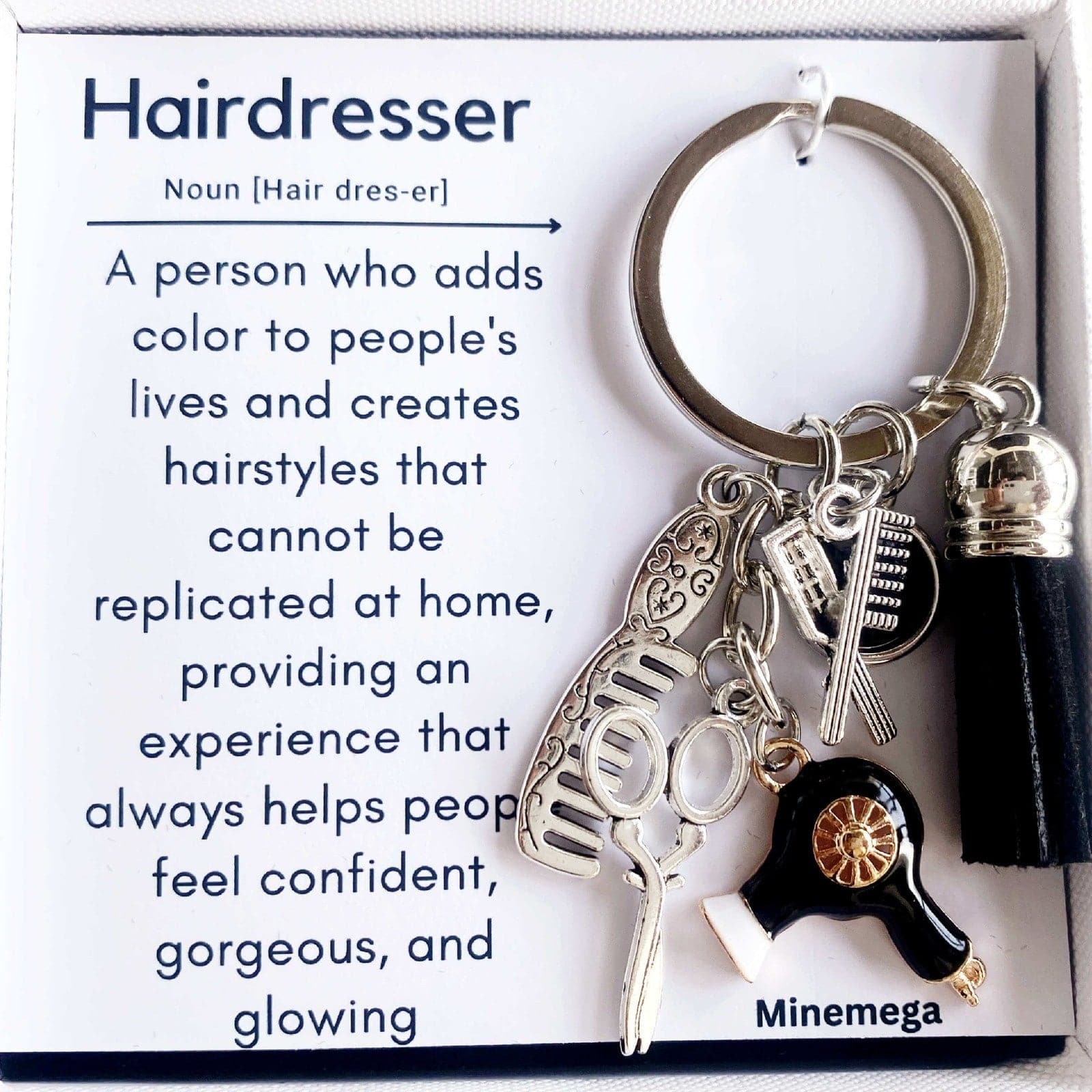 Hair Stylist Scissors and Comb Charm Keychain – JewelryEveryday