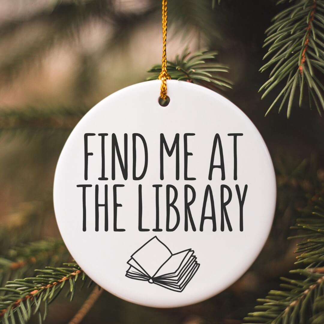 Book Lovers Ceramic Ornament