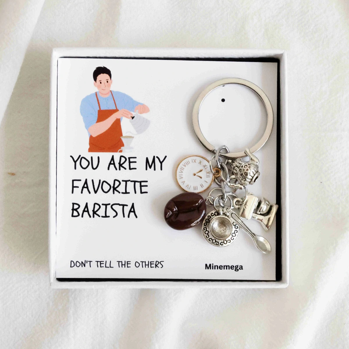 Charming Barista Keychain