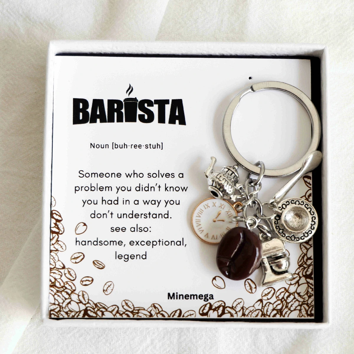 Charming Barista Keychain