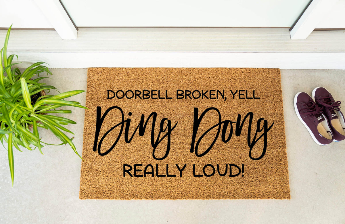 Doorbell Broken Door Mat