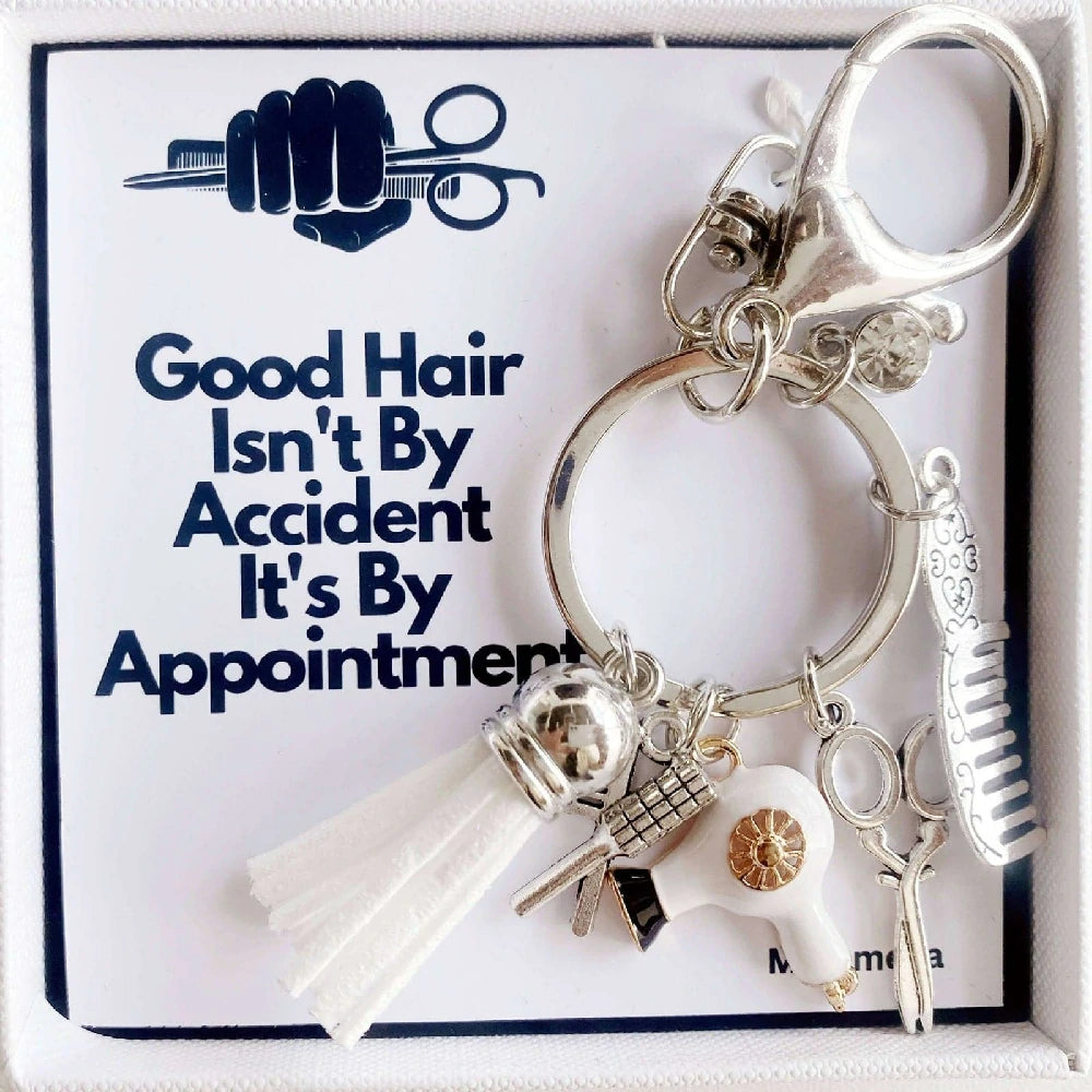 Hairstylist gift keychain