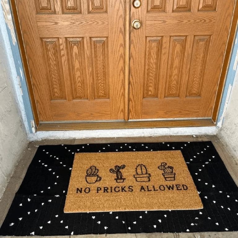 No Pricks Allowed Doormat