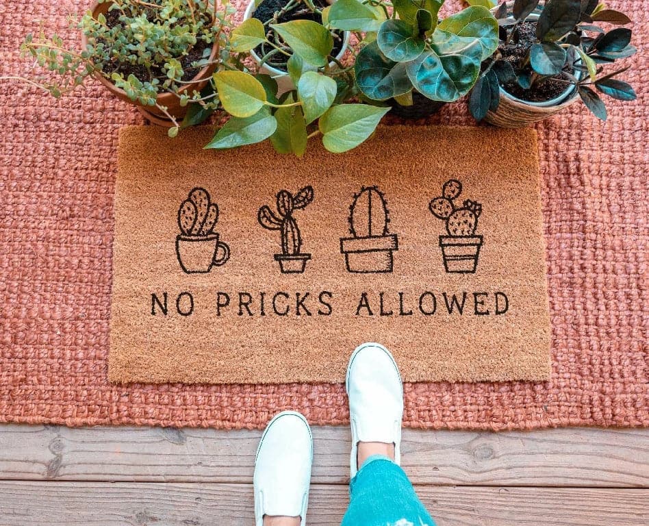 No Pricks Allowed Doormat