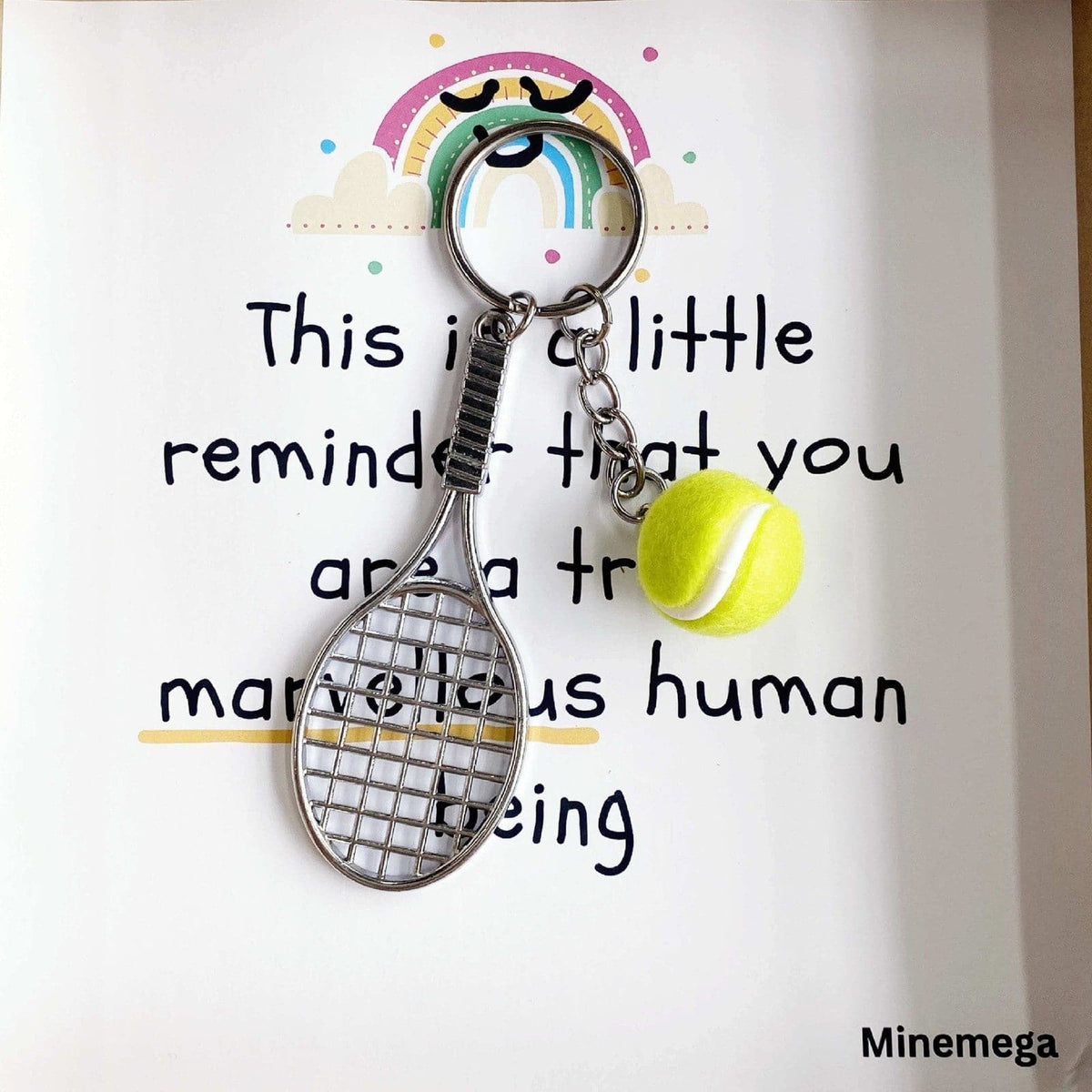 Tennis Ball Racket Pendant