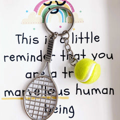 Tennis Ball Racket Pendant