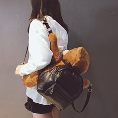 Plush teddy bear backpack