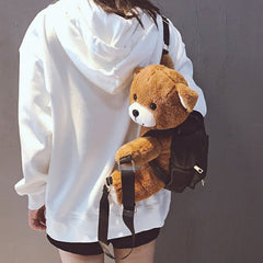 Plush teddy bear backpack