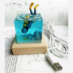 Scuba Diver Inner Landscape Night Light